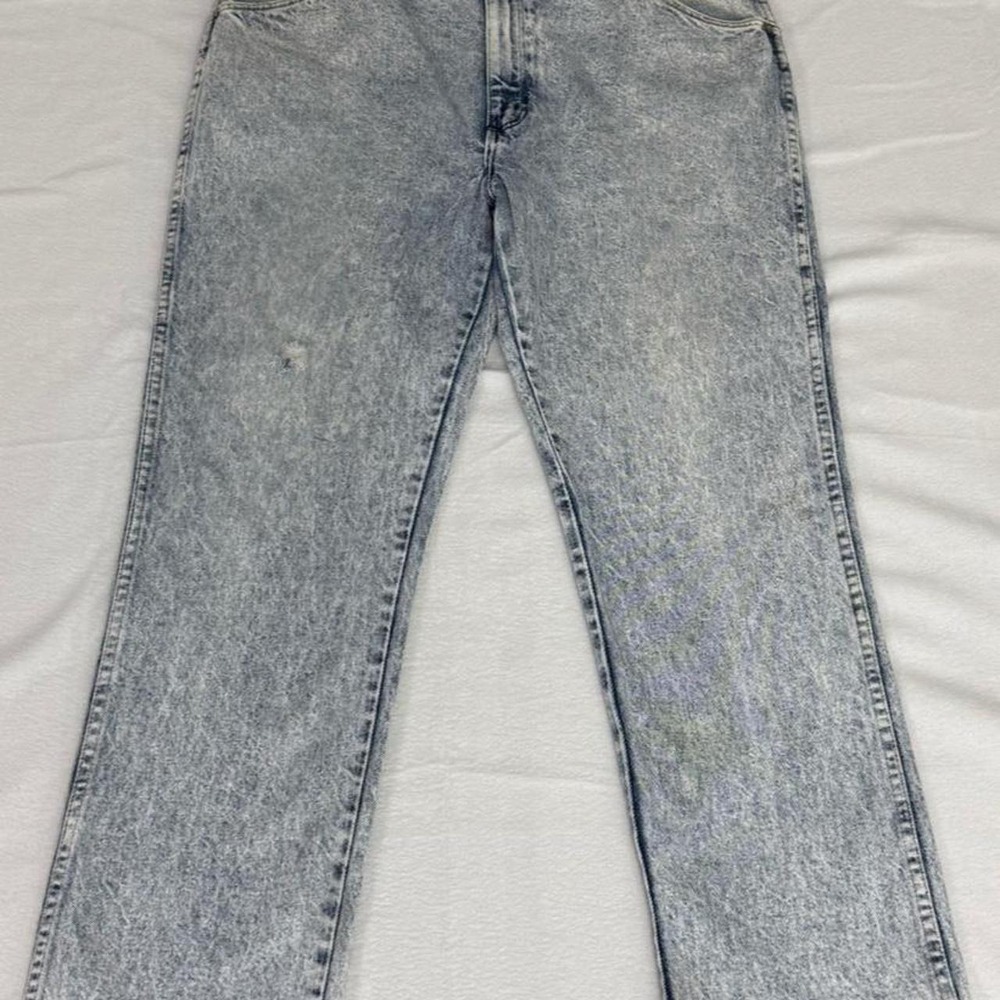 Vintage Rustler Jeans Mens 38x30 Blue Cotton Denim Straight Leg Made in USA